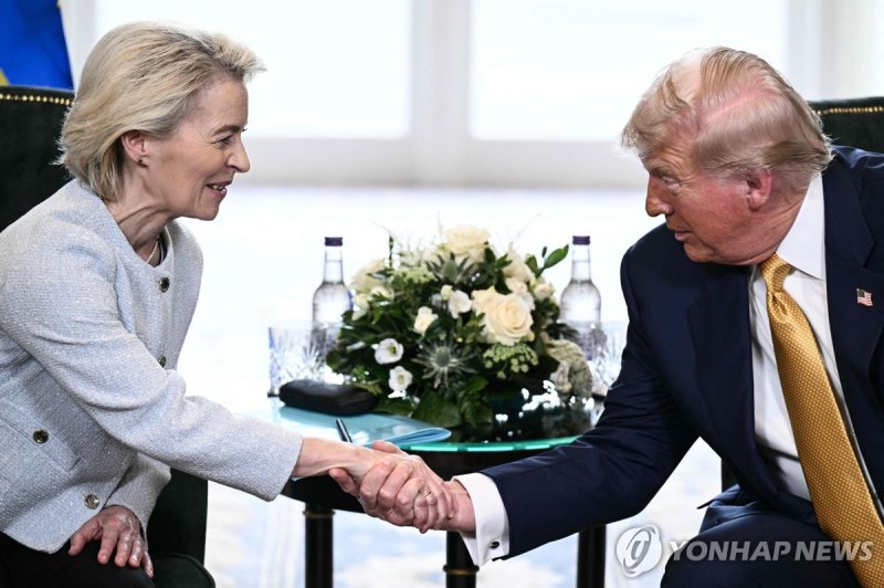 EU-미국 정상 스코틀랜드 회동 (출처=연합뉴스)