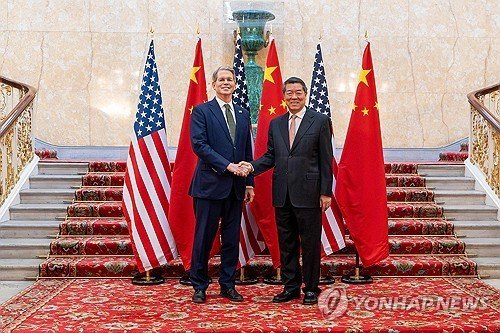 런던서 열린 2차 미중 무역회담 (출처=연합뉴스)