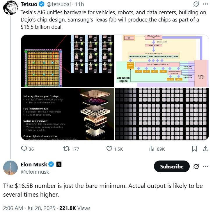 일론 머스크가 28일 엑스에 올린 답글 (출처=연합뉴스)