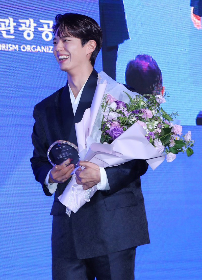 '한국 관광 명예홍보대사' 박보검 "많은 사람에게 한국의 매력 소개할 것" [뉴시스Pic]