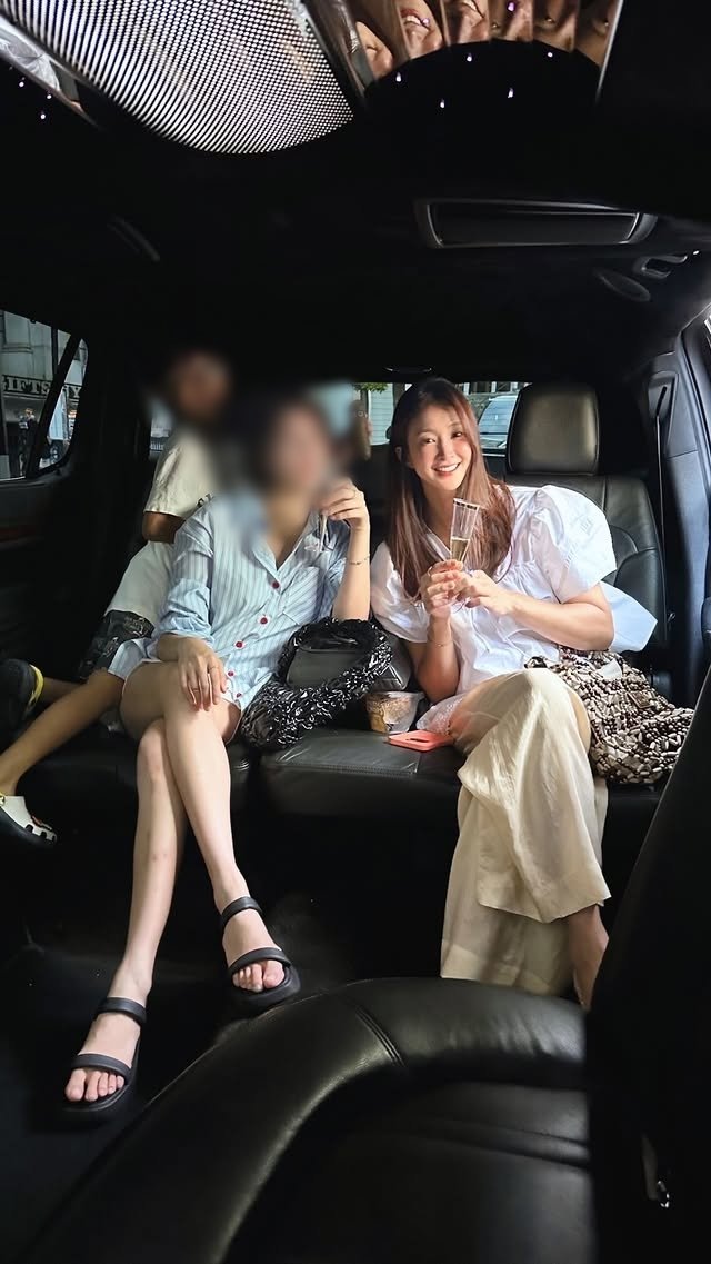 '둘째 임신' 이시영, 미국서 리무진 타고 논알코올 샴페인 파티
