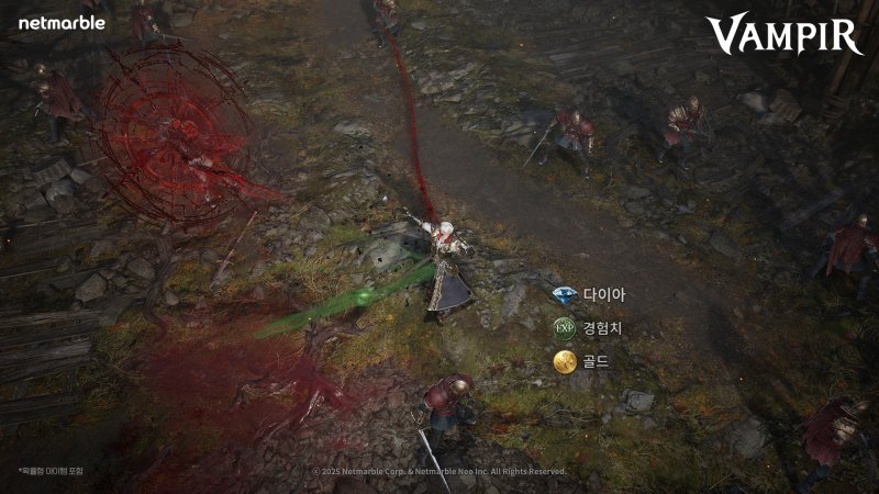 [서울=뉴시스] 넷마블의 뱀파이어 콘셉트 다중접속역할수행게임(MMORPG) '뱀피르'가 다음 달 26일 출시한다고 29일 밝혔다. 사진은 '뱀피르' 스틸컷. 이용자들은 매달 일정량의 다이아를 필드 플레이만으로 획득할 수 있고 해당 재화를 활용해 상점에서 다양한 패키지를 구매할 수 있다. 2025.07.29. (사진=넷마블 제공)