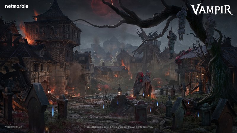 [서울=뉴시스] 넷마블의 뱀파이어 콘셉트 다중접속역할수행게임(MMORPG) '뱀피르'가 다음 달 26일 출시한다고 29일 밝혔다. 사진은 '뱀피르' 스틸컷. 2025.07.29. (사진=넷마블 제공)