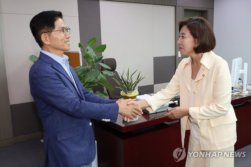 나경원 의원 찾아간 김문수 후보 (출처=연합뉴스)