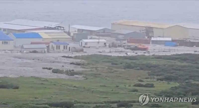 러시아에서 관측된 쓰나미 (출처=연합뉴스)
