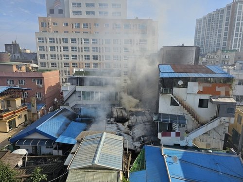 청주 점포 화재 (출처=연합뉴스)