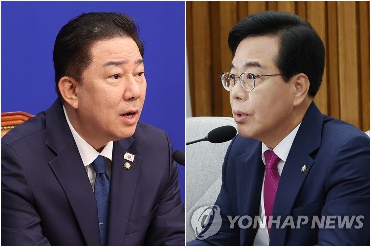 더불어민주당 김병기 원내대표(왼쪽)-국민의힘 송언석 원내대표 (출처=연합뉴스)