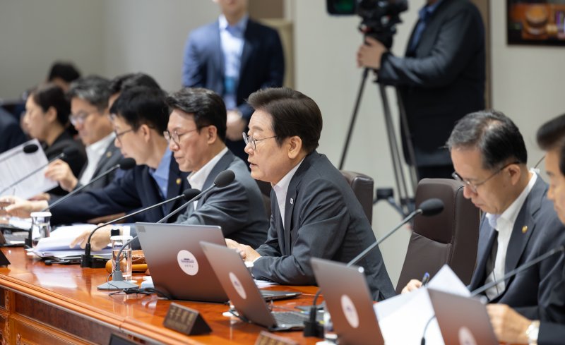 이재명 대통령이 29일 서울 용산 대통령실 청사에서 열린 국무회의에서 발언하고 있다. (대통령실 제공. 재판매 및 DB 금지) 2025.7.29/뉴스1 ⓒ News1 허경 기자