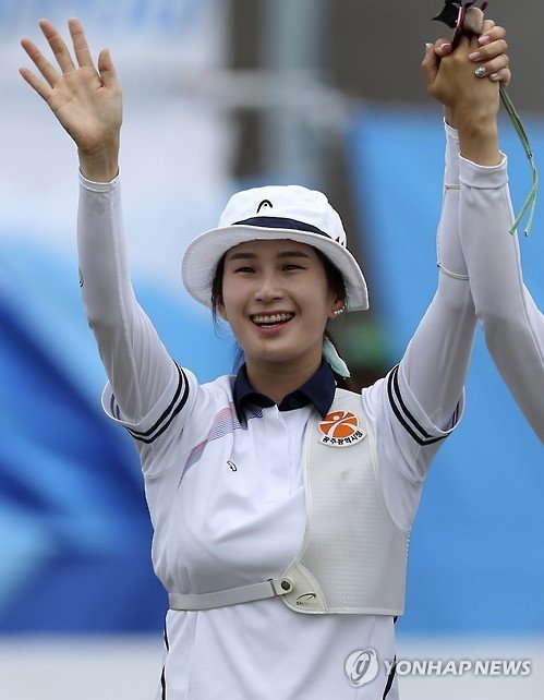 2015년 광주 U대회에서 우승했던 기보배 (출처=연합뉴스)