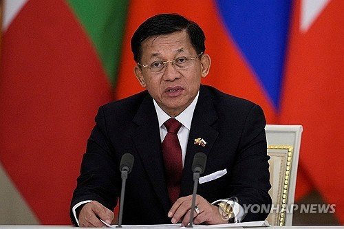 미얀마 군정 수장 흘라잉 최고사령관 (출처=연합뉴스)