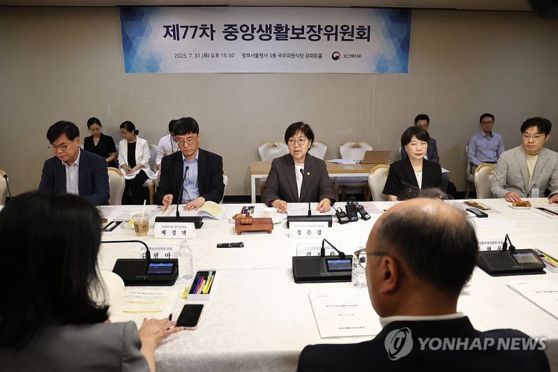 77차 중앙생활보장위원회 (출처=연합뉴스)