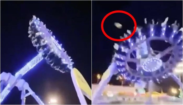 360도 도는 놀이기구 추락..탑승객 튕겨나가 '아수라장'