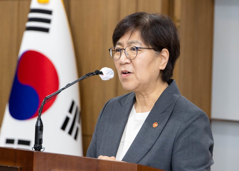 정은경 보건복지부 장관이 22일 정부세종청사에서 열린 취임식에서 취임사를 하고 있다. (보건복지부 제공. 재판매 및 DB금지) 2025.7.22/뉴스1