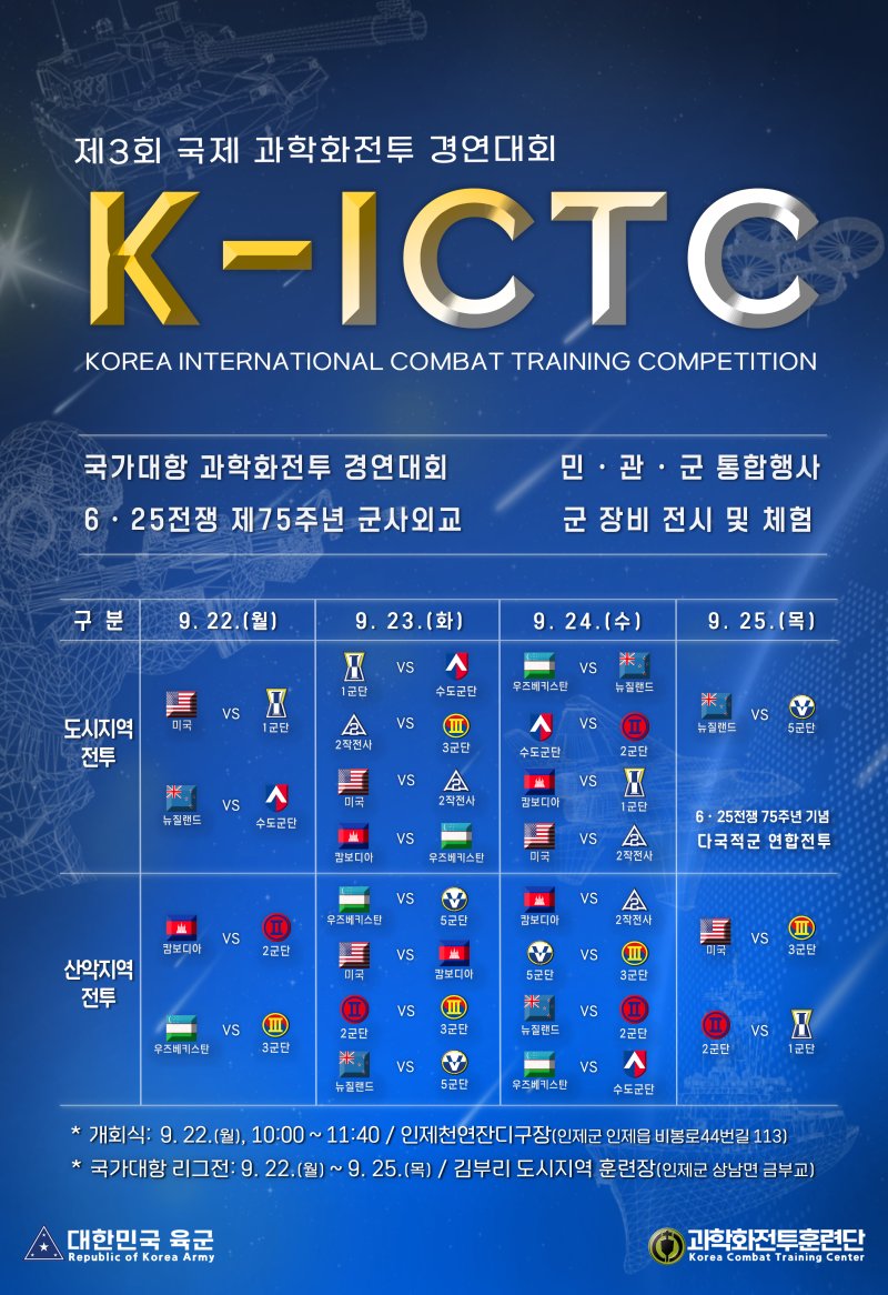 제3회 국제 과학화전투 경연대회 포스터.(육군과학화전투훈련단 제공, 재판매 및 DB금지)