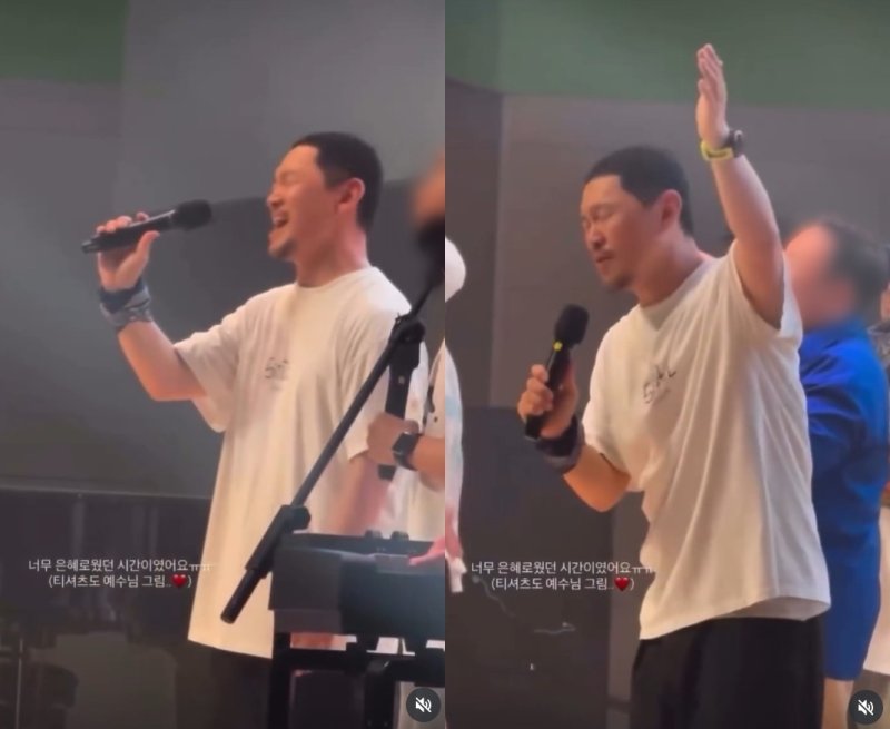 [서울=뉴시스] 배우 양동근이 지난 1일 본인 인스타그램에 지난달 28~31일 부산 세계로교회에서 열린 청소년·청년 대상 여름 캠프 행사에 참석한 영상을 올렸다. (사진=양동근 인스타그램 캡처) 2025.08.02. photo@newsis.com *재판매 및 DB 금지