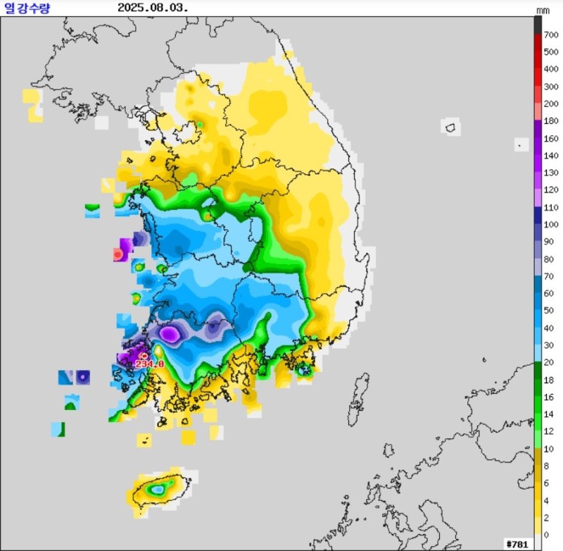 무안에 1시간 '142.1㎜'…내일까지 전국 시간당 30∼80㎜ 폭우(종합2보) (출처=연합뉴스)
