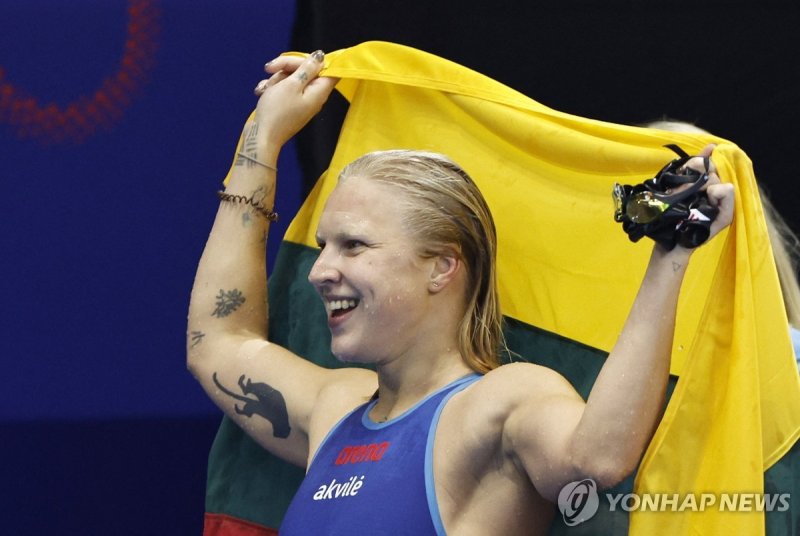 여자 평영 50ｍ에서 대회 4연패를 이룬 루타 메일루티테. (출처=연합뉴스)