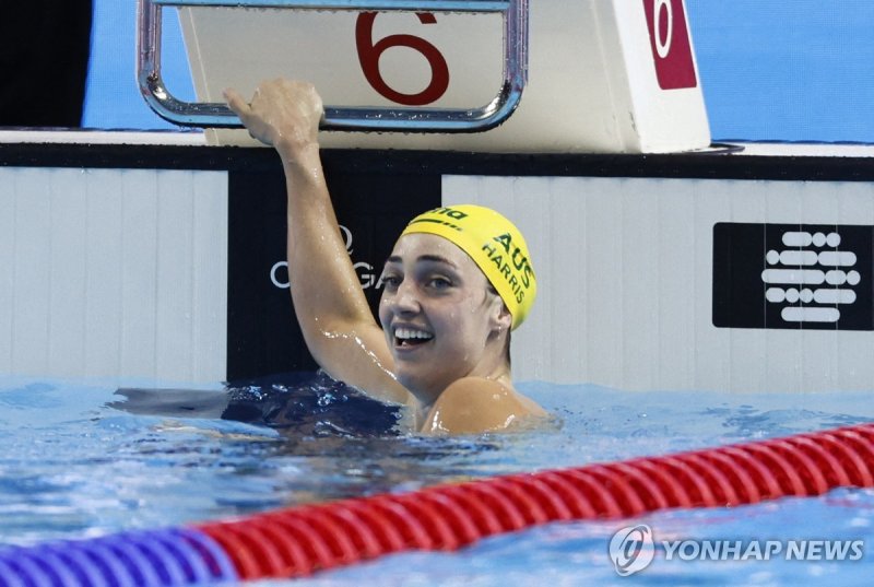 여자 자유형 50ｍ에서 금메달을 딴 메그 해리스. (출처=연합뉴스)