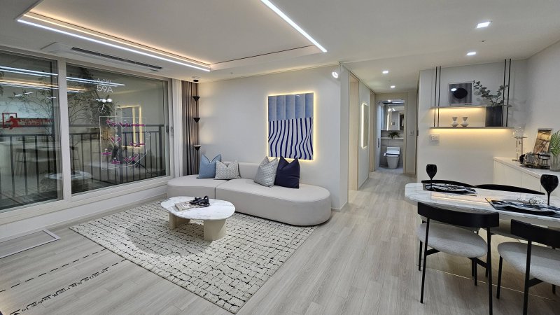 [남양주=뉴시스] 정진형 기자 = 경기 남양주시 별내동 남양주왕숙지구 A-1, A-2블록 주택전시관 내 견본주택. 2025.08.04. formation@newsis.com *재판매 및 DB 금지