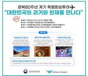 인천공항 환승객 대상 대한민국 역사&middot;K-컬처 잇는 특별 환승투어 운영