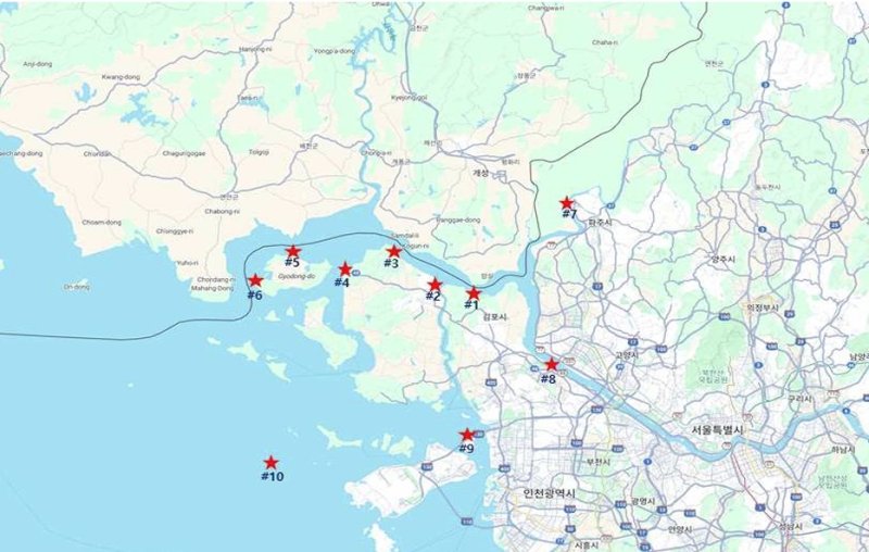 7월 4일 진행한 정부 관계부처 합동 특별 실태조사 시료 채취 지점