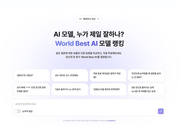 WBA 서비스 메인 화면 (제공:프렌들리AI)