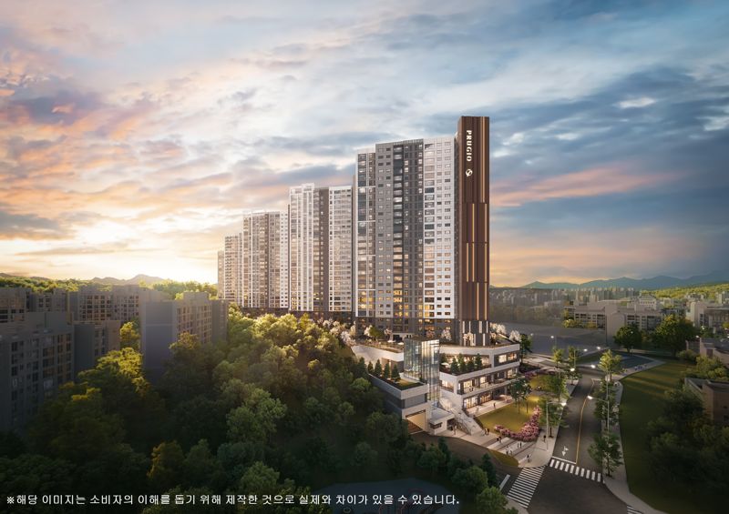 탑석 푸르지오 파크7 석경투시도. 대우건설 제공