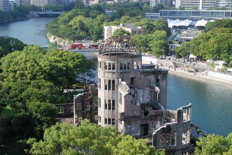 6일 일본 히로시마현 히로시마에서 촬영된 '원폭 돔'.AFP연합뉴스