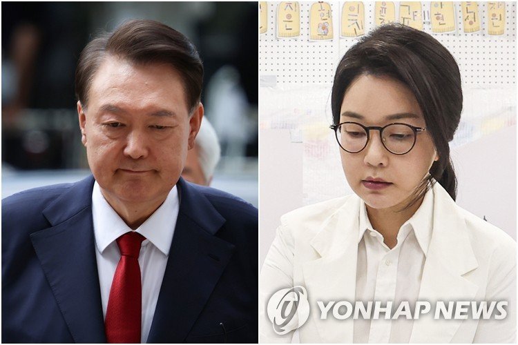 윤석열 전 대통령(왼쪽)과 김건희 여사 (출처=연합뉴스)