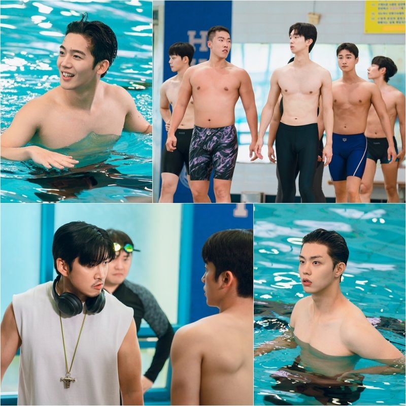 '트라이' 김요한→김단, 상의 탈의 포착…완벽 피지컬 [N컷]