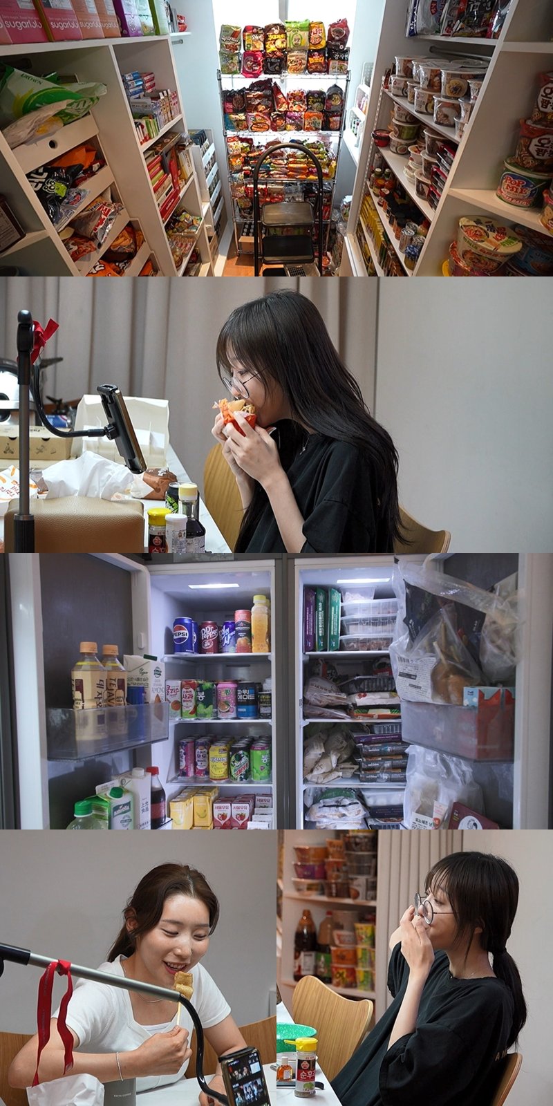 '1200만 유튜버' 쯔양 집공개, 냉장고만 4대…편의점인 줄