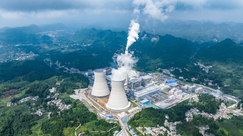 지난 8월 7일 중국 구이저우성 비지에시에서 촬영된 신축 원자력 발전소.신화연합뉴스
