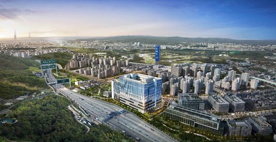 <사진 : ‘현대 테라타워 구리갈매’ 광역조감도 >