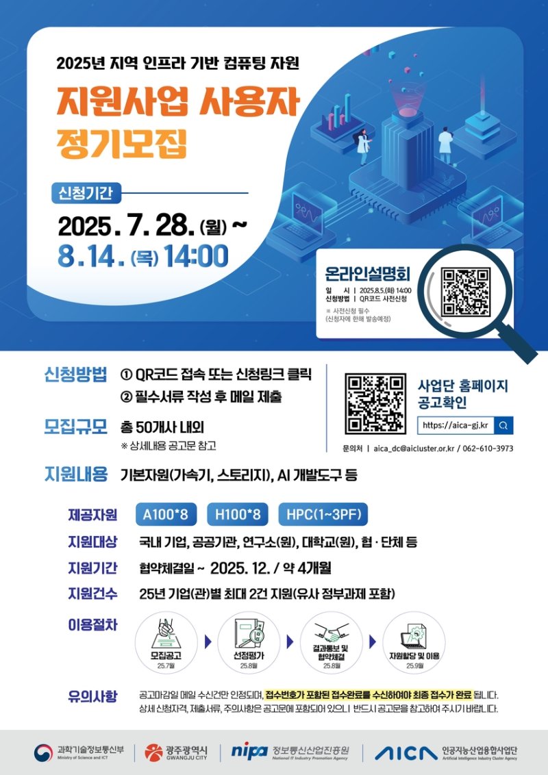 광주 인공지능산업융합사업단, AI 컴퓨팅 자원 지원사업 이용자 모집 (출처=연합뉴스)