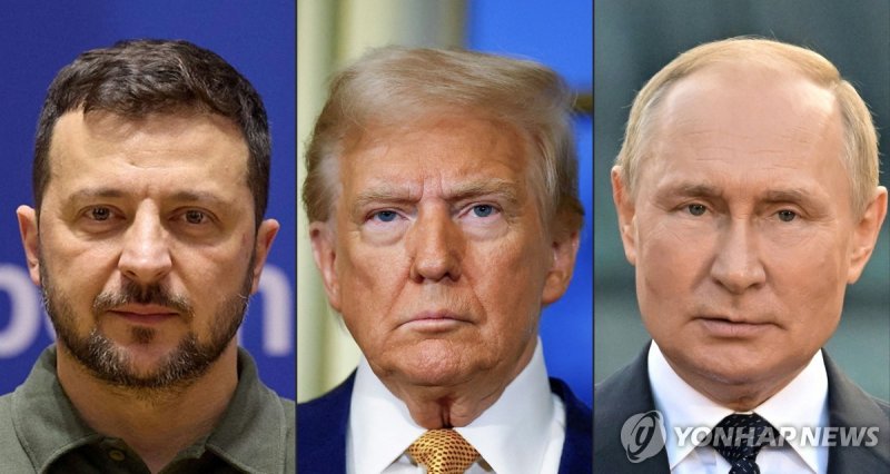 젤렌스키, 트럼프, 푸틴 대통령 (출처=연합뉴스)