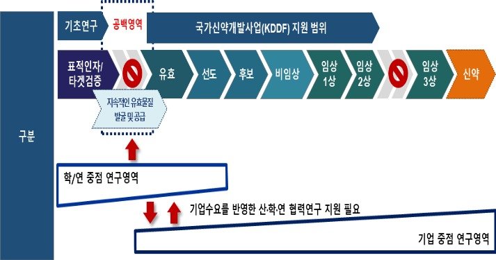 지원 공백이 있는 '혁신 아이디어' 연구 부문.(국가신약개발사업단 제공)/뉴스1