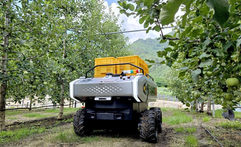 대동로보틱스 음성인식 운반로봇 현장 시연 모습. 대동그룹 제공