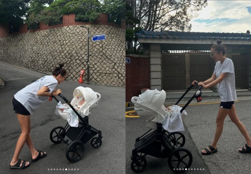 '이규혁♥' 손담비, 생후 4개월 딸 공개…특급 귀요미