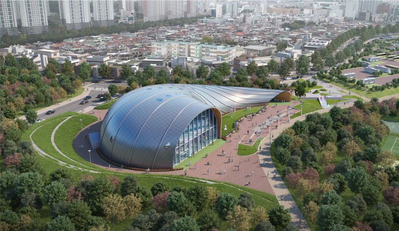 [창원=뉴시스] 강경국 기자 = 경남 창원시 대상공원 민간공원 조성 특례사업으로 조성 중인 맘스프리존 조감도. (사진=창원시청 제공). 2025.08.12. photo@newsis.com *재판매 및 DB 금지