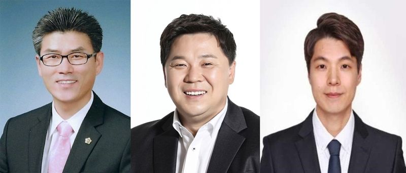 (왼쪽부터) 윤태길(하남1)·김성수(하남2)·오지훈(하남3) 경기도의원. 하남시 제공