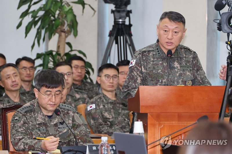 답변하는 이승오 합참 작전본부장 (출처=연합뉴스)