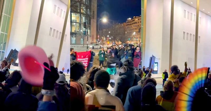 수백명의 시위대가 도널드 트럼프 미국 대통령의 명망 높은 공연 예술 기관 인수에 항의하기 위해 케네디센터까지 행진했다.'프리디시(Free DC)' 프로젝트 인스타그램 페이지 캡처