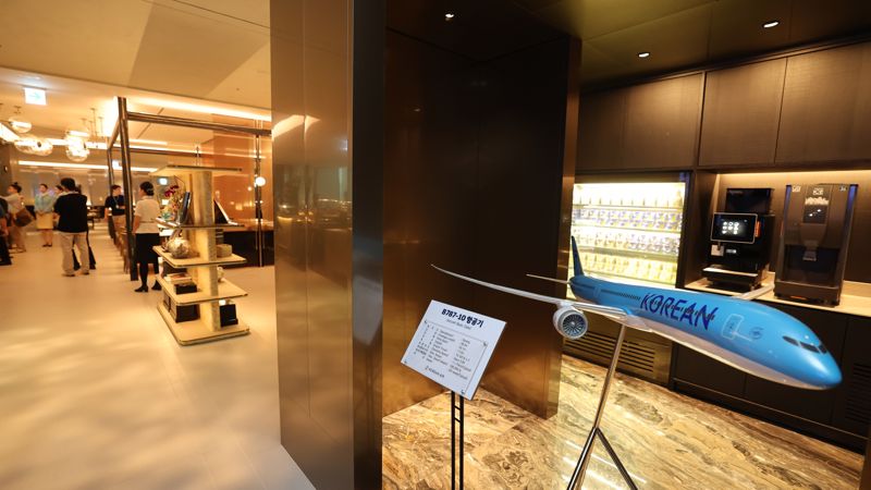 14일 인천국제공항 제2터미널 대한항공 마일러클럽에서 열린 신규라운지 오픈 행사가 열리고 있다. 사진=박범준 기자