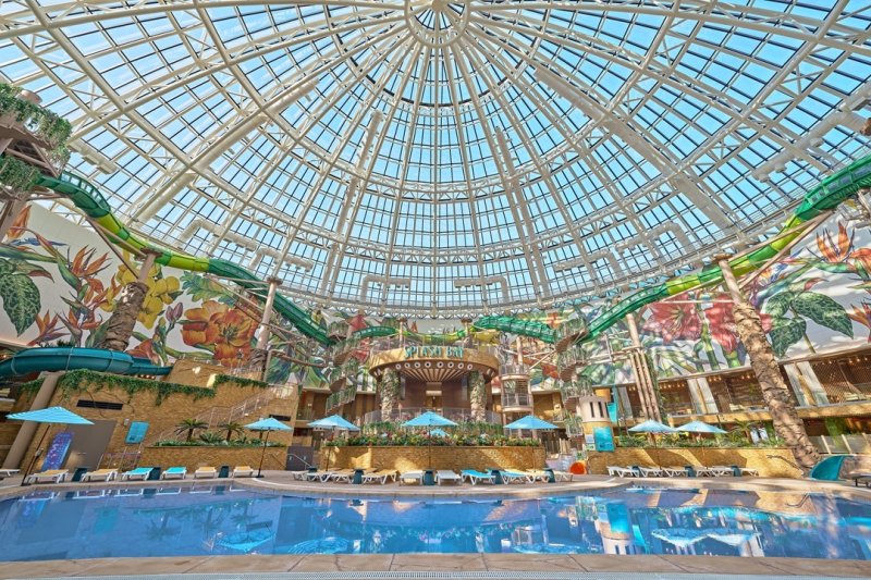 유리 돔 형태의 실내 워터파크 '스플래시 베이'(인스파이어 제공)