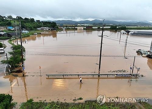 물바다 된 농경지 (출처=연합뉴스)