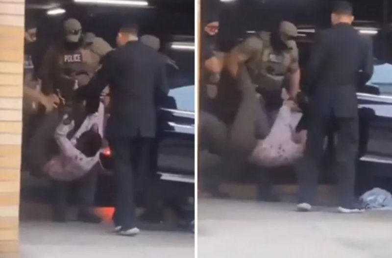 [뉴시스] 미국의 콜롬비아 출신 틱톡 인플루언서가 미 이민세관단속국(ICE)에 폭력적으로 체포되는 모습이 생중계되면서 논란이 일고 있다. (사진 = 엑스 캡처) 2025.08.18. *재판매 및 DB 금지