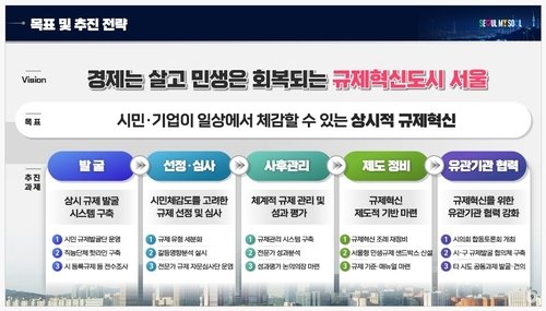 '규제혁신 365' 프로젝트 목표 및 추진전략 (출처=연합뉴스)