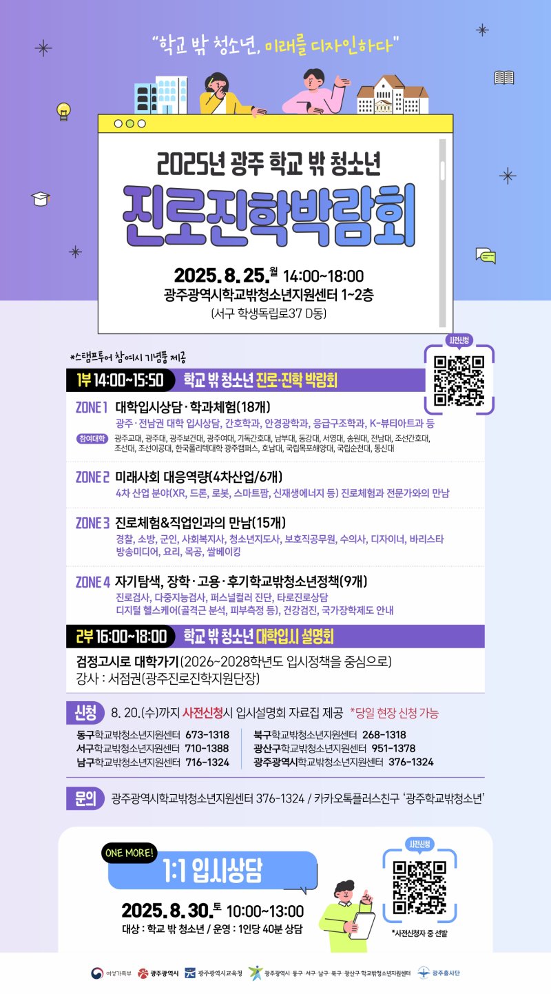 [광주=뉴시스] 광주시, 2025년 학교 밖 청소년 진로진학 박람회. (사진=광주시청 제공). photo@newsis.com *재판매 및 DB 금지