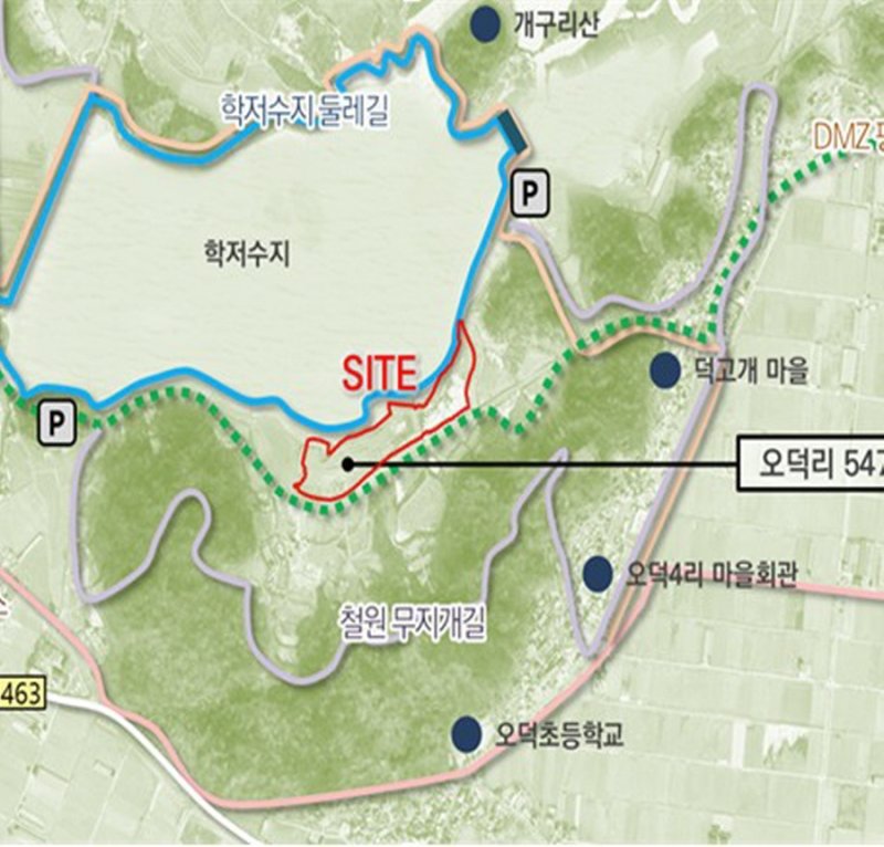 [춘천=뉴시스] 21일 강원특별자치도(도지사 김진태)는 철원군 동송읍 오덕리 일원 학저수지 체육시설 촉진지구 5만6886㎡의 농업진흥지역을 오는 22일 해제․고시한다 고 밝혔다. 강원특별자치도 제공. *재판매 및 DB 금지