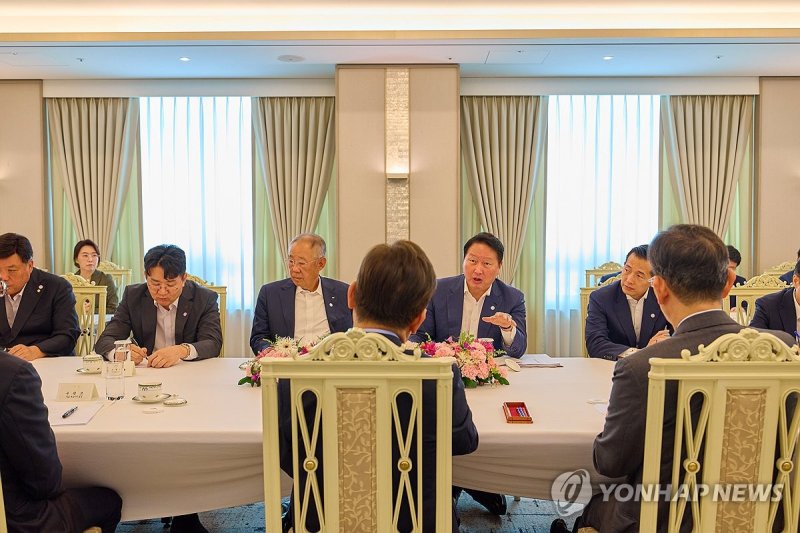 이재명 대통령, 미일 순방 경제인 간담회 (출처=연합뉴스)